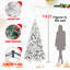 Arbre de Noël floqué avec pointes - PVC enneigé et branches à aiguilles dures, structure à charnières pour une installation facile, support en métal stable - arbre de Noël réaliste à corps entier-533551706