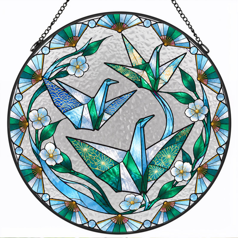 Birds Window Panel, H 12 po