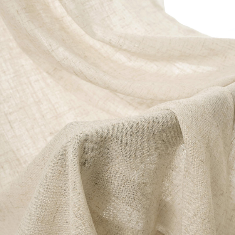 Paire de rideaux semi-transparents avec passe-tringle Janie, Lin clair, L 52 po x L 54 po