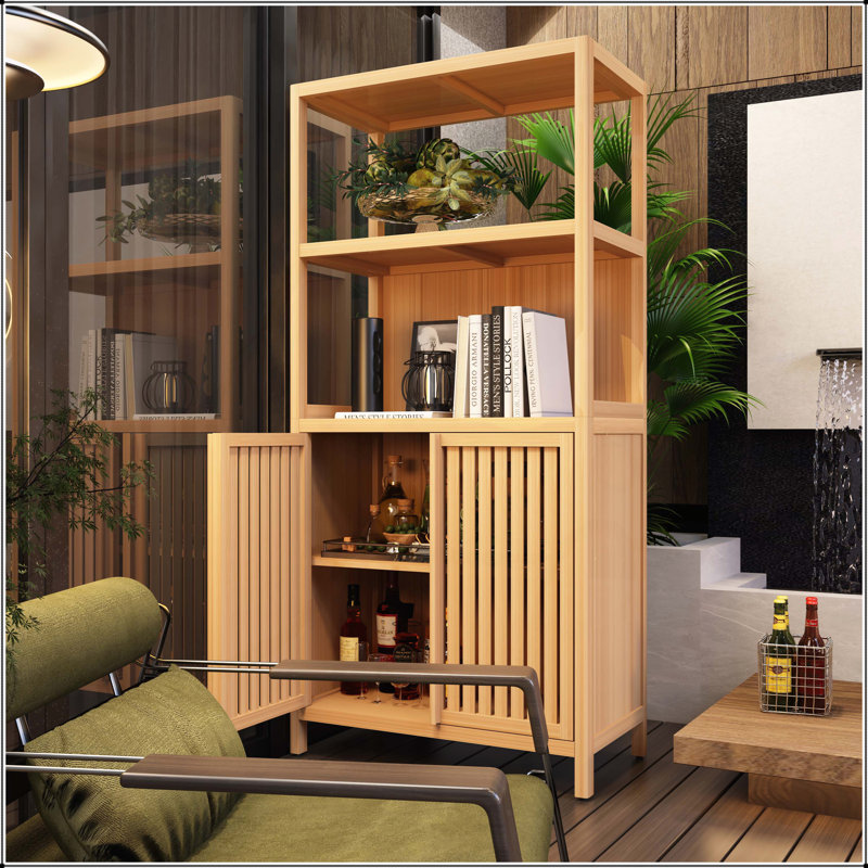 Versatile Bamboo Storage Cabinet for Various Rooms, Enhancing Organization