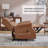 Camel Faux Leather Manual Massage Recliner - 8 Vibrating Nodes, 3 Modes, Heavy-Duty-1004032766