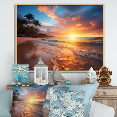 Beach Photo Sunset Serenade XIII - Nautical & Beach Wall Art Living Room