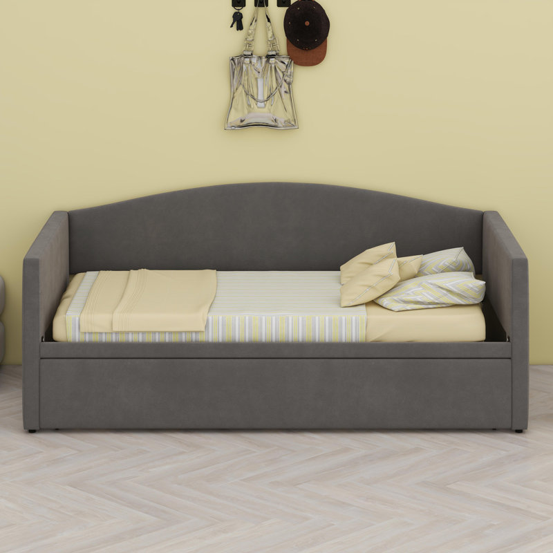 Lit de jour avec couchette extensible, Gris