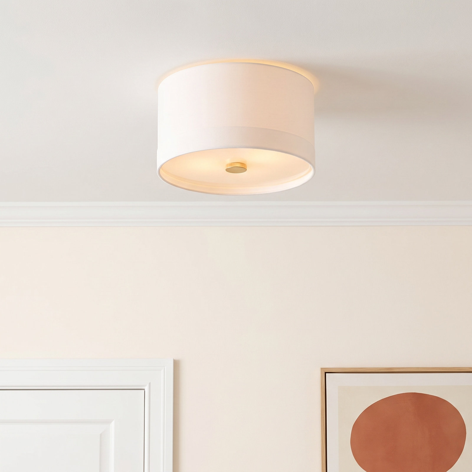 Ashland Pendant Flush Mount, 8.5" H x 14" W x 14" D, 3 Lights, E12