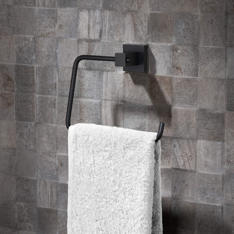 Cube 4 - Piece Bathroom Hardware Set, Matte Black