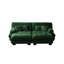 Canapé-lit Cloud pour le salon, canapé 2 places en chenille avec 2 coussins lombaires et 2 coussins décoratifs, canapé rembourré à accoudoirs larges avec 2 repose-pieds, vert chenille-1428046130