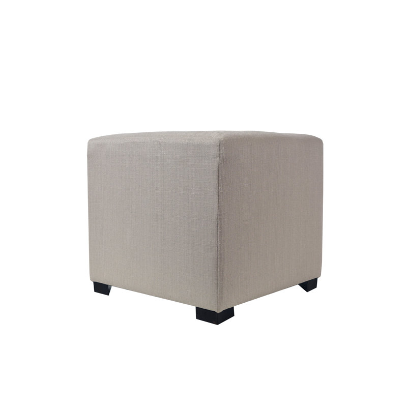 Woodside Upholstered Ottoman, Khaki 100% Polyester