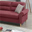 Canapé modulaire réversible en velours rouge paprika