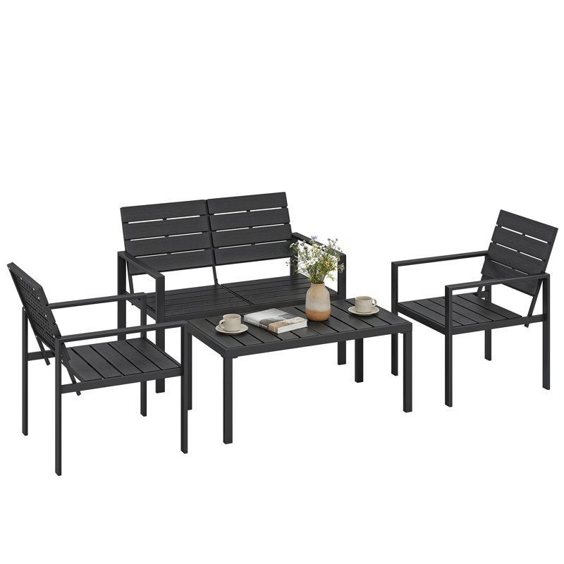 Garden Sofa Set, Black