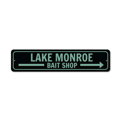 Enseigne en aluminium Lake Bait Shop