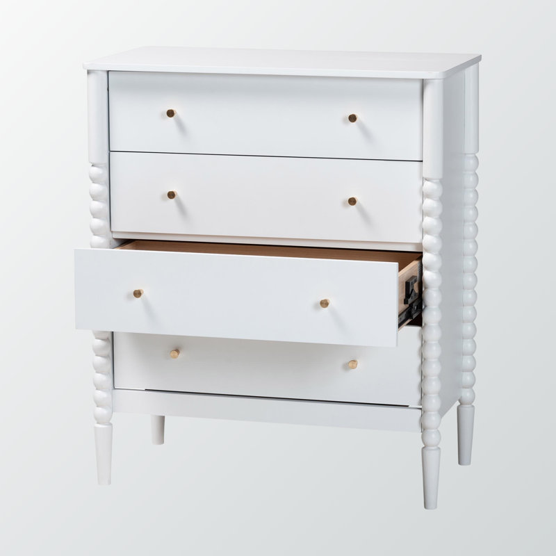 Commode 4 tiroirs Vance, Blanc