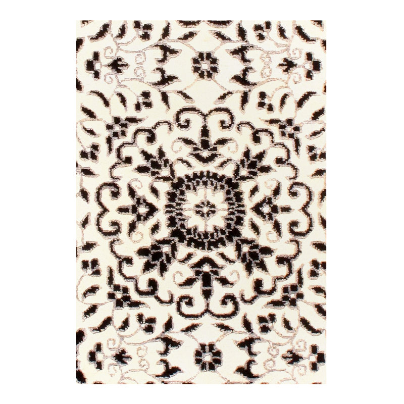 Silk Floral Area Rug