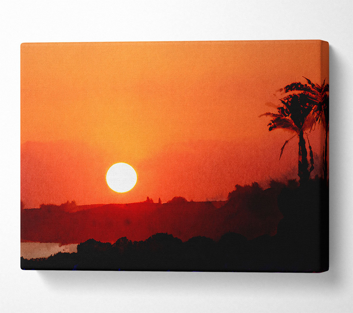 House of Hampton Peach Ocean Sunset - Wrapped Canvas Art Prints ...