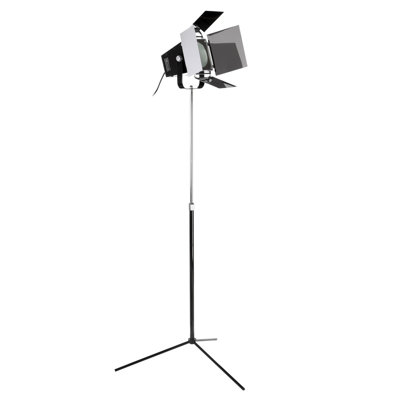 Leeanna 135cm Chrome Tripod Floor Lamp with Outlet