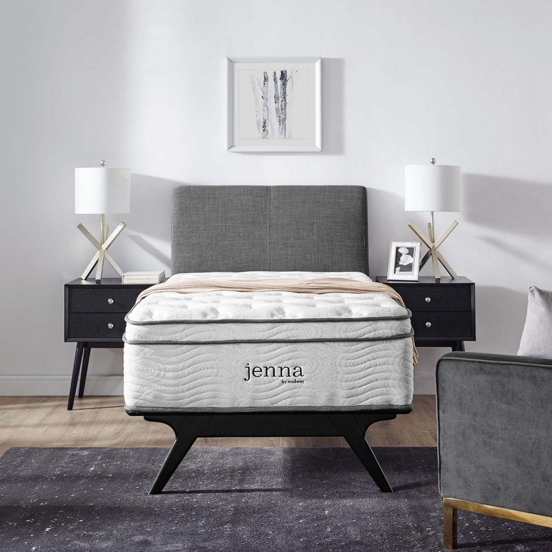 Modway Jenna Innerspring and Foam Mattress, Twin, 14"