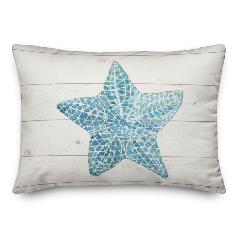  Housse et insert d'oreiller rectangulaire Starfish, Bleu