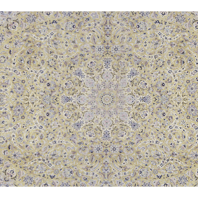 Tapis beige noué à la main de haute qualité