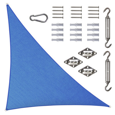Toile d'ombrage triangulaire Colourtree avec trousse de quincaillerie d'installation