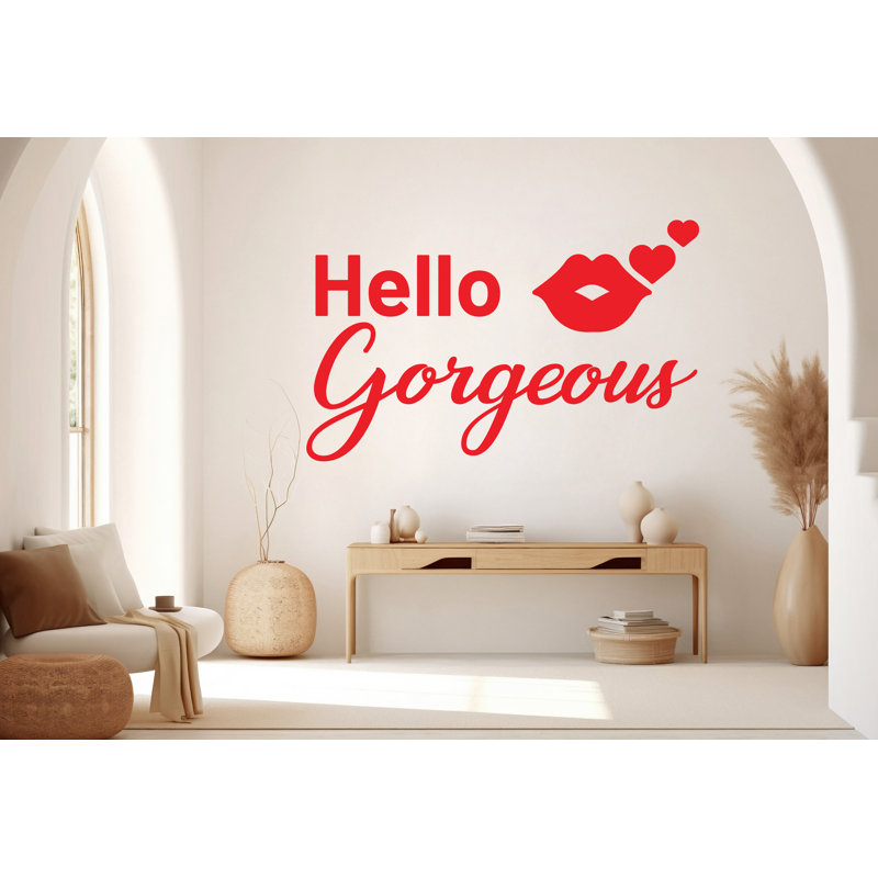 «Hello Gorgeous», décoration murale, salon de beauté, cadeaux, cils, autocollants, spa, femmes, maquillage, cadeau unique