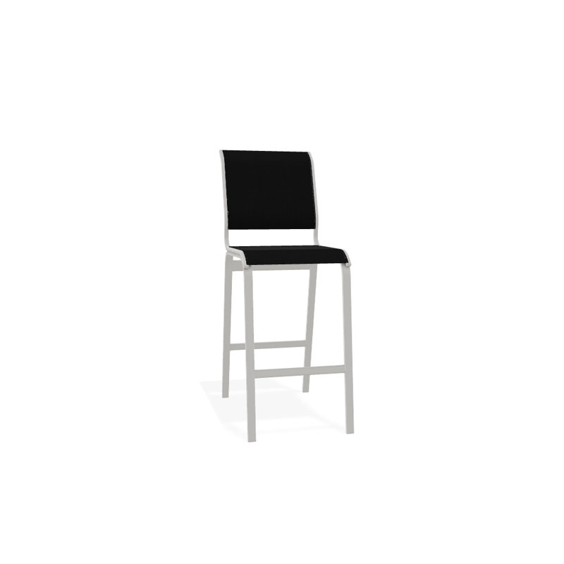 Tabouret de bar 29,5 po Holna, Noir 5D Sunbrella®, Neige texturée
