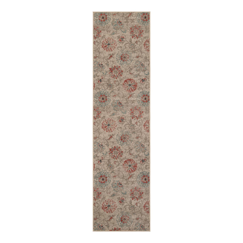 Tapis botanique intérieur / extérieur, Tapis de couloir 2 pi 7 po x 12 pi