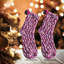 Bas de Noël Cool Dessert, cadeau de décoration suspendu pour fête des Fêtes, mauve-130470762
