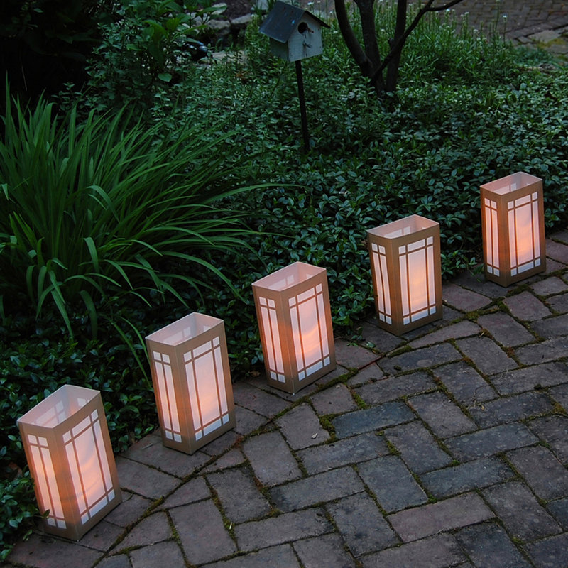 Lanternes en plastique 10 lumières, Lanterne dorée