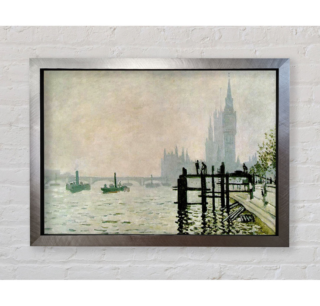 Claude Monet Die Themse und die Houses Of Parliament - Einzelbildrahmen Kunstdrucke