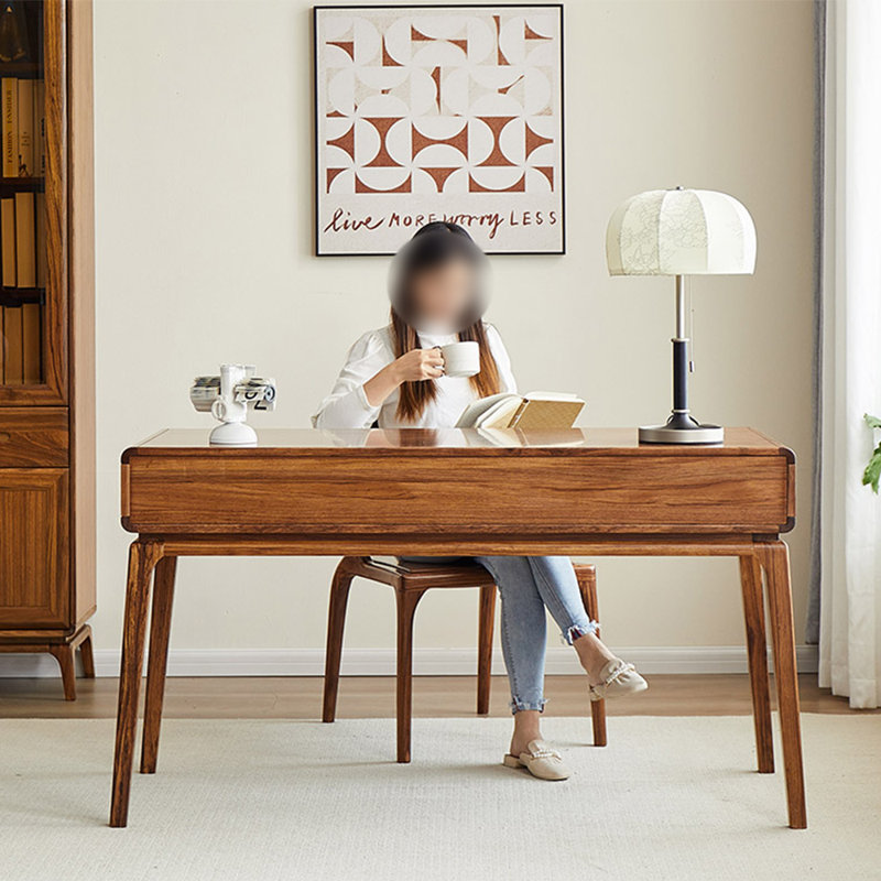 Nouveau bureau minimaliste en bois massif de style chinois