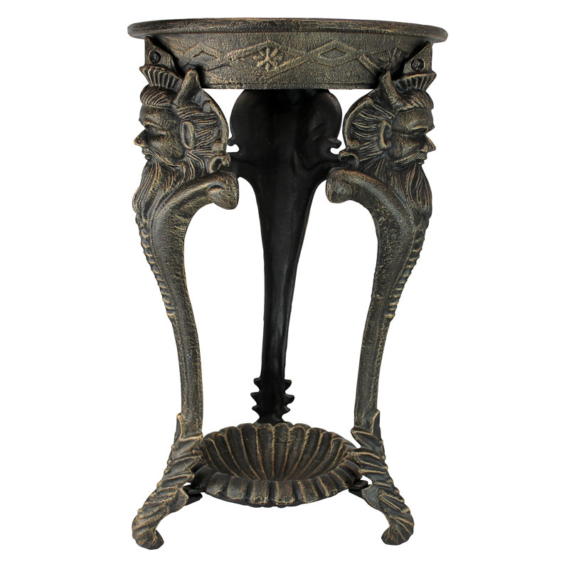 Bronze Cast Iron Greek Satyr Umbrella Stand