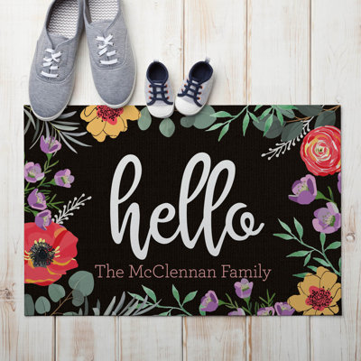 Non-Slip Floral Indoor / Outdoor Doormat