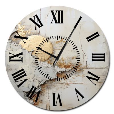 Horloge murale à motif abstrait gris et blanc Nature Split