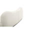 Boucle courbée à 3 places, de couleur blanche, de forme papillon et en forme de croissant, idéale pour la chambre à coucher, assise moelleuse moyenne confortable, structure en eucalyptus uni blanc, conception moderne avec forme, haute densité