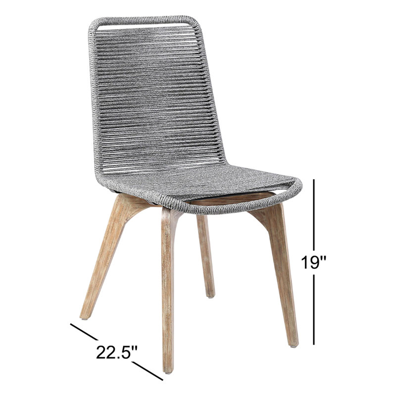 Chaise de patio Kitty, Gris, Teck