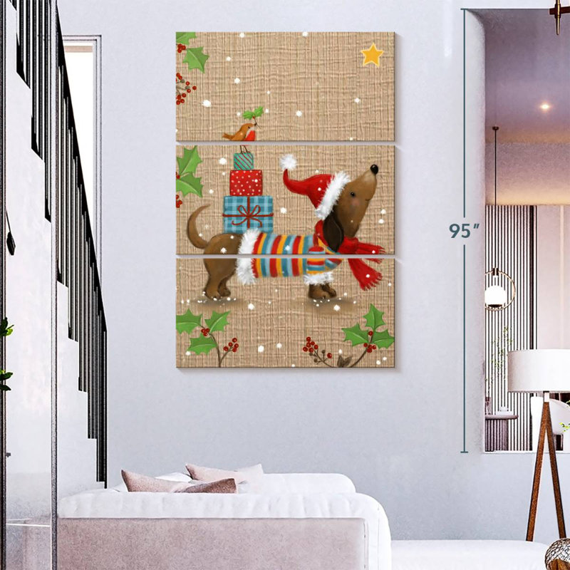 Lelend Christmas Dachshund, 74" H x 48" W