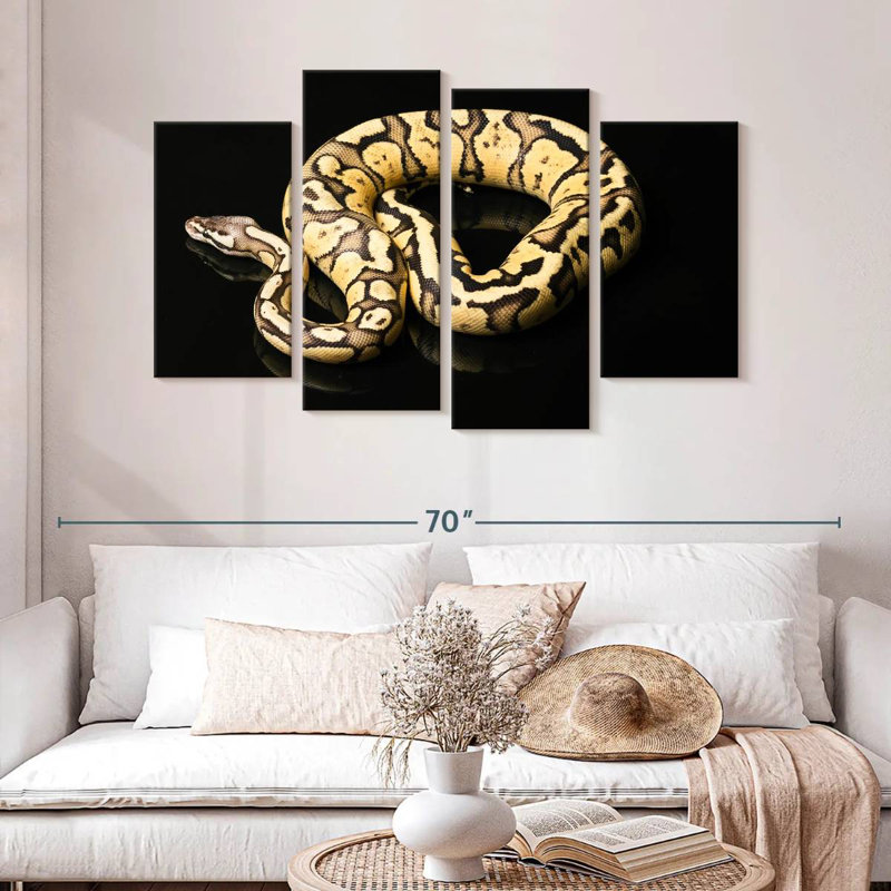 Brampt Female Python Snake, 32" H x 52" W