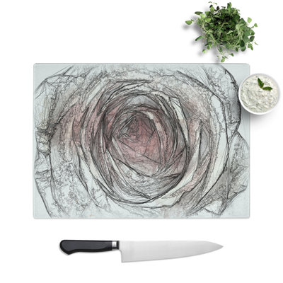 Rose Flower Vol.3 Sketch Chopping Board