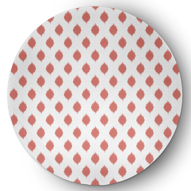 Lucilla Chenille Polka Dots Indoor Rug, Round 5'