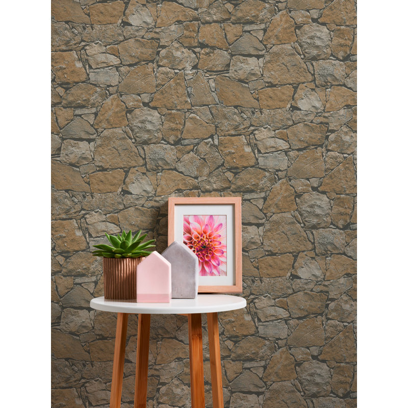 Bricks and More Collection Realistic Stonewall Wallpaper Roll