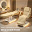 Lit de massage électrique à hauteur réglable, dossier et repose-jambes, table de massage professionnelle avec télécommande et commande au pied, boutons à DEL-131402223