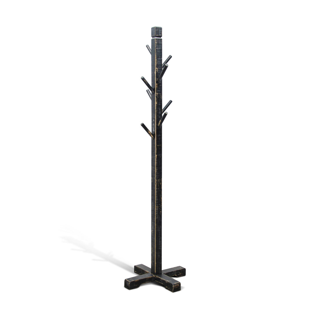 Haslemere Solid Wood Freestanding 8 - Hook Coat Rack Laurel Foundry Modern Farmhouse® 
