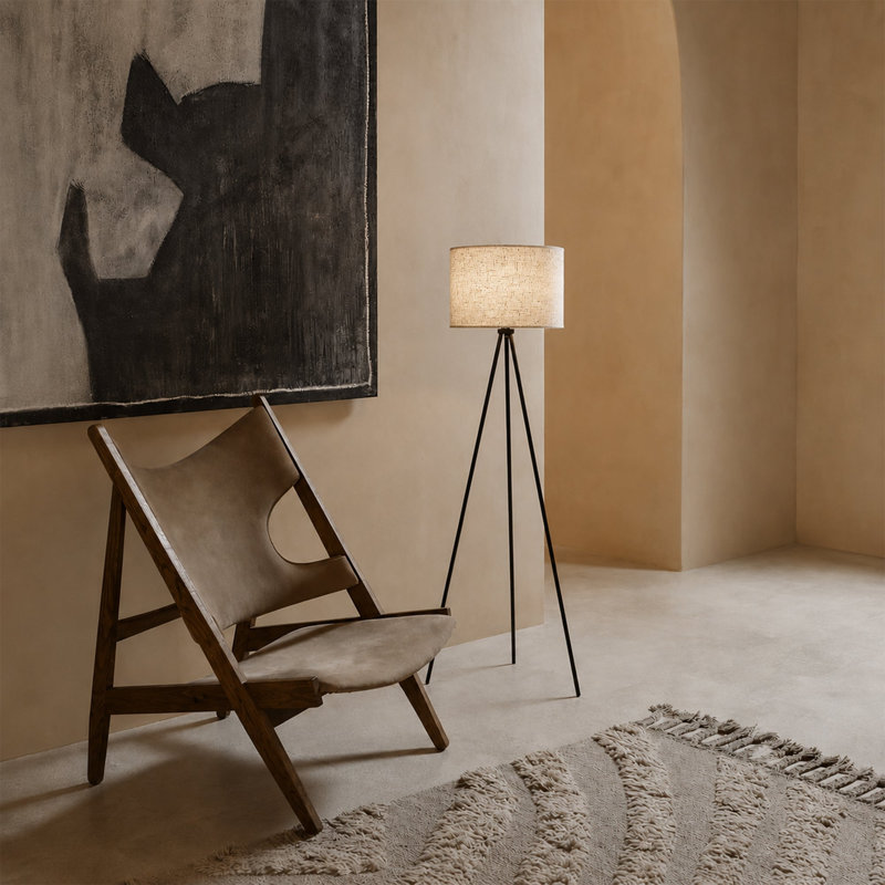 Zawadi 59'' Black Tripod Floor Lamp