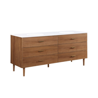 Meuble-lavabo double D 72 po x P 22 po x H 34 po Dondi