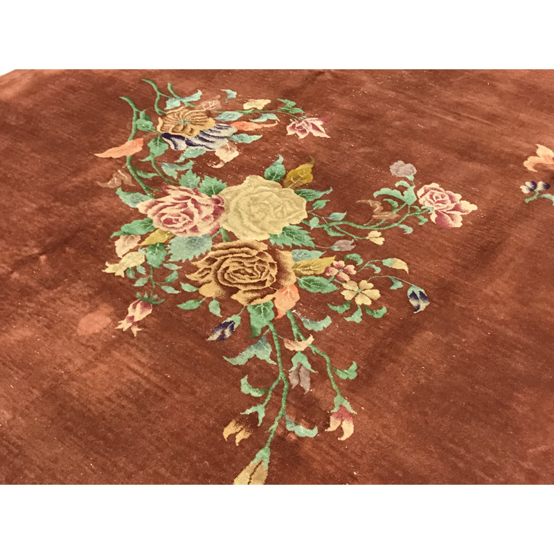 Hand-Knotted High-Quality Rust Area Rug
