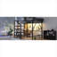Structure de lit mezzanine en métal noir élégant avec bureau pliable et station de charge intégrée, idéale pour les enfants et les adolescents