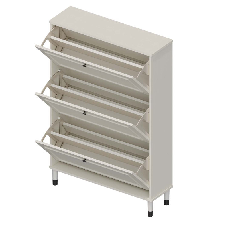 Rangement à chaussures 24 paires, Blanc ancien,  H 47,24 po x l 31,5 po x P 9,64 po