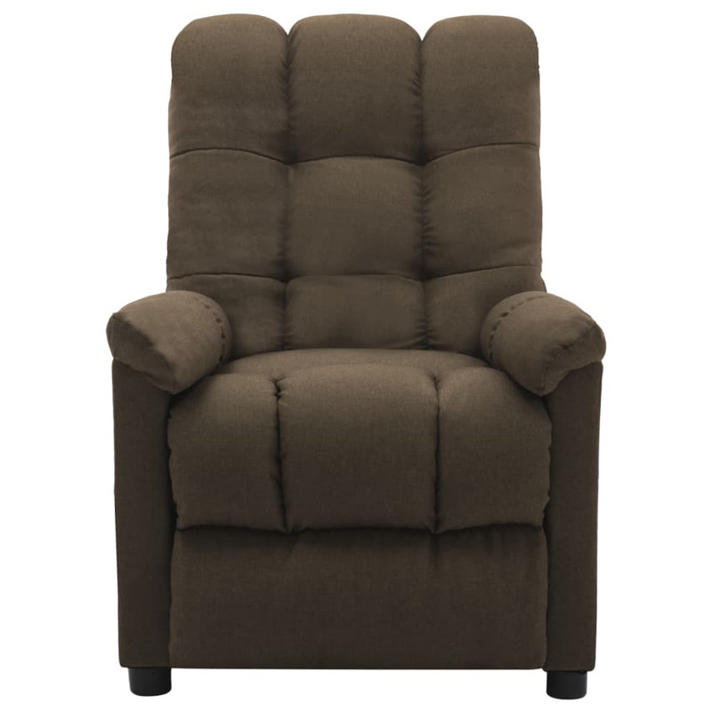 Fauteuil inclinable réglable pour le cinéma maison Adelbrand, 100% polyester brun