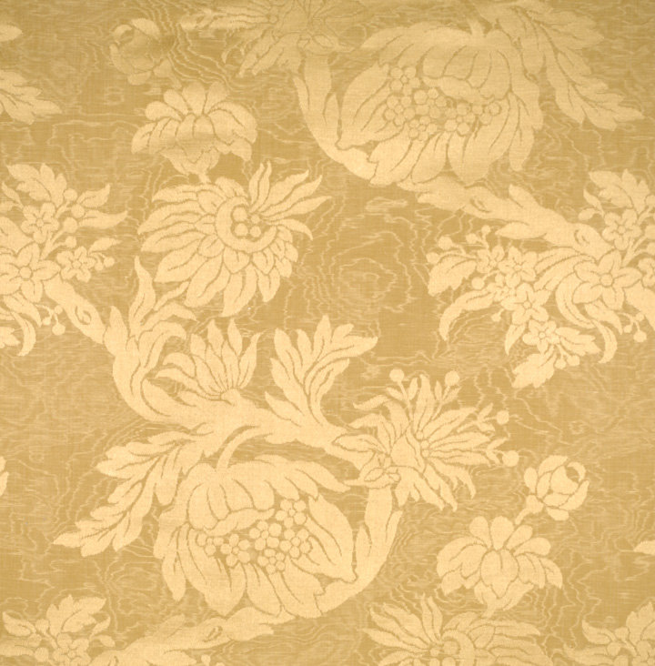 Tissu de monceau damas parc, Jaune