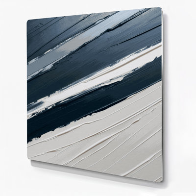 Art mural horizontal rayé horizontal gris ardoise