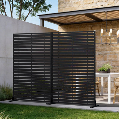 Panneau de clôture de jardin d'extérieur en métal H 72 po x l 94 po x P 16 po